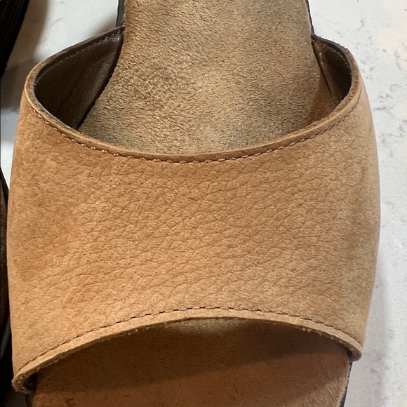 Aerosoles Leather Bogaboo Tan Brown Wedge Sandals Size 9 - Picture 8 of 15